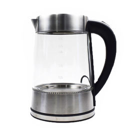 کتری چای شیشه ای برقی 1500W شفاف 220 لیتری آب گرم شیشه ای با درب قابل جابجایی